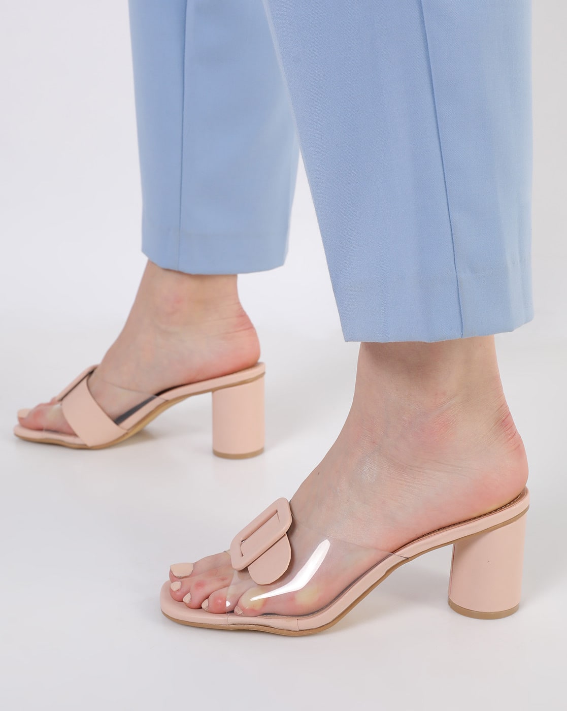 Buy Nude Heeled Sandals for Women by 