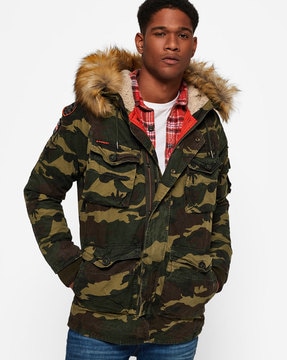 superdry camo parka mens