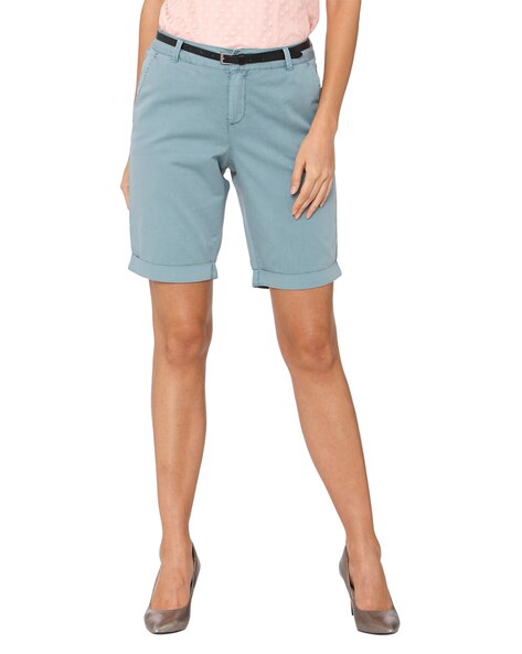 Buy blue melange Shorts for Women by Vero Moda Online Ajio