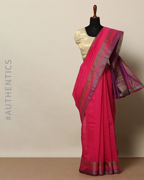 Kora silk cotton saree – www.vannamayil.com