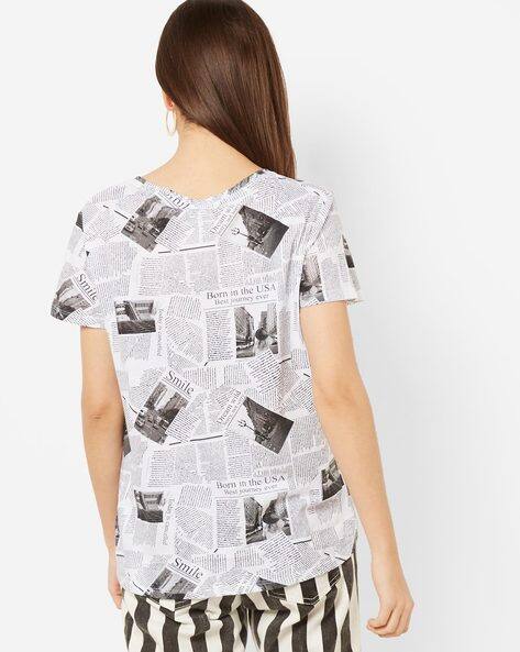 Buy White Tshirts for Women by TALLY 