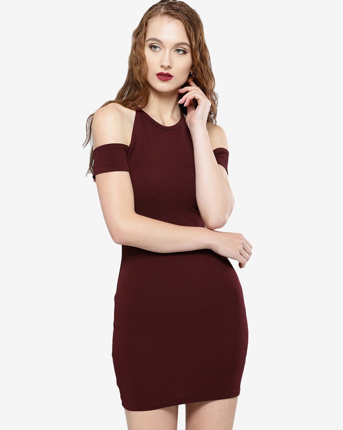 Buy Maroon Dresses for Women by BUYNEWTREND Online | Ajio.com