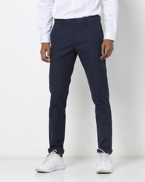 Buy Navy Trousers \u0026 Pants for Men by U 