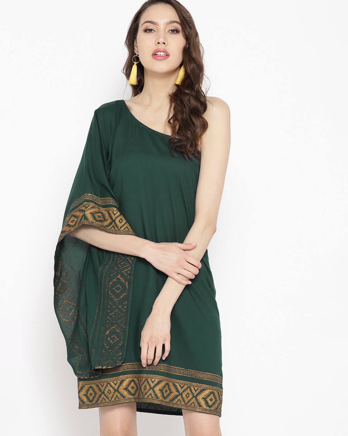 bottle green dress online