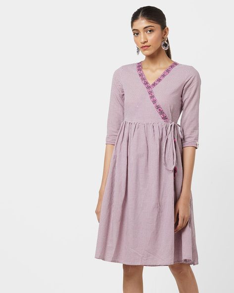 purple flare dress