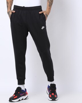 nike black and white joggers