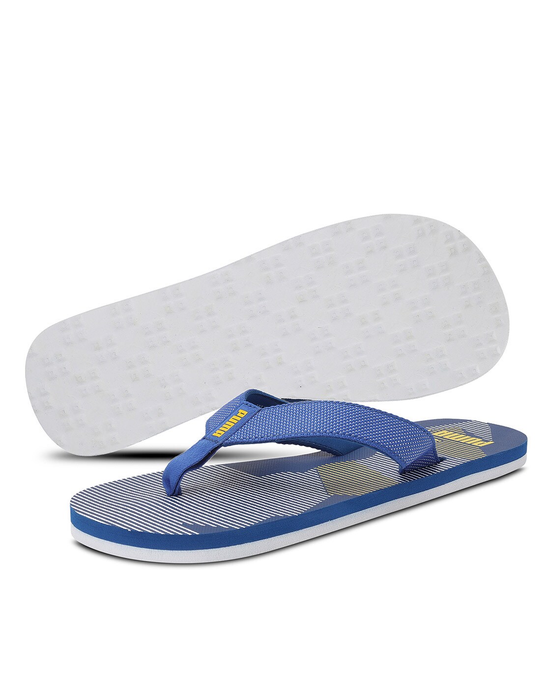 puma blue thong flip flop