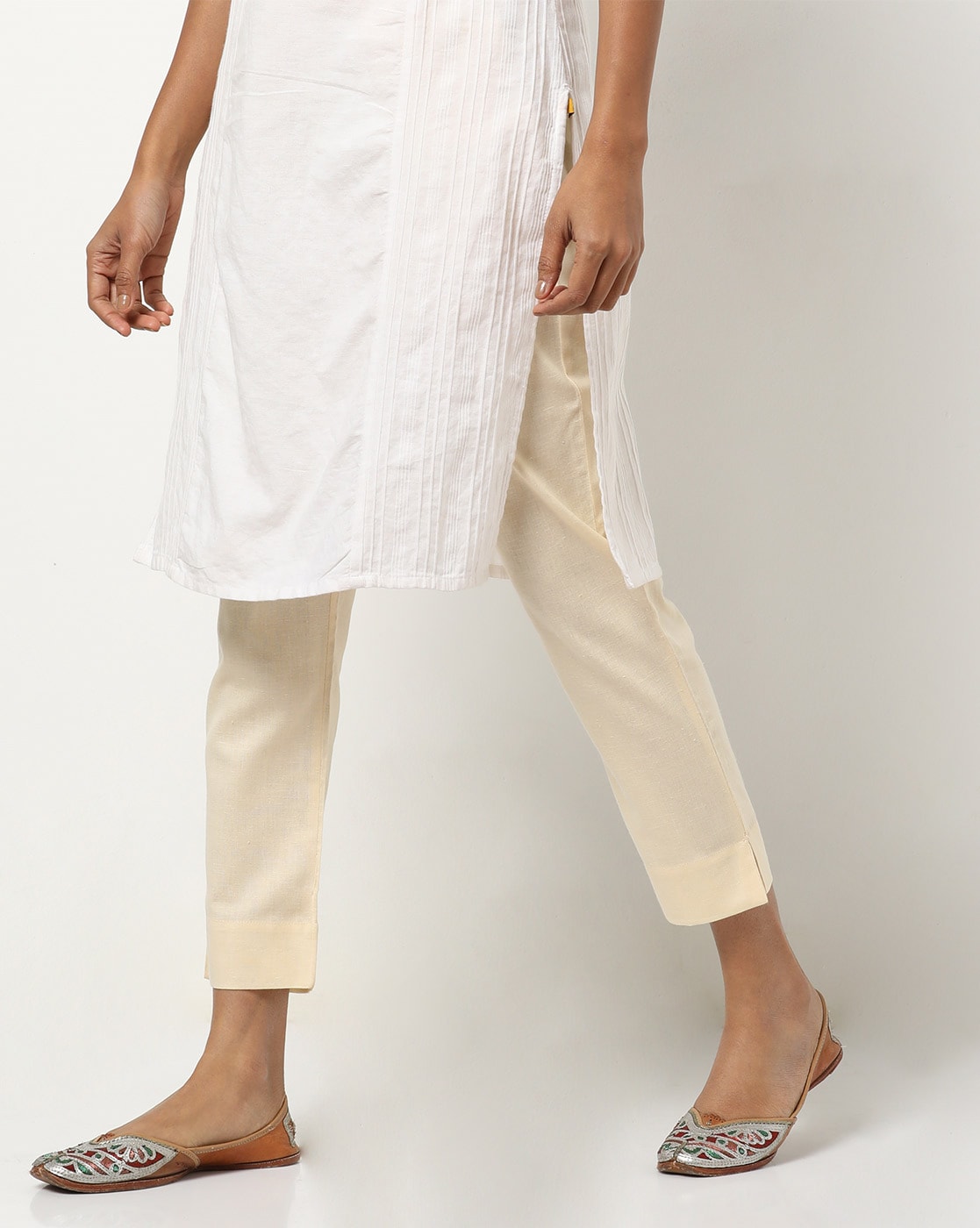 Buy Pranjal Women Red Rayon Lycra Straight Casual Cigarette Pants _XXL  Online at Best Prices in India - JioMart.