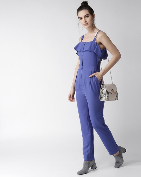 Neon store blue jumpsuit