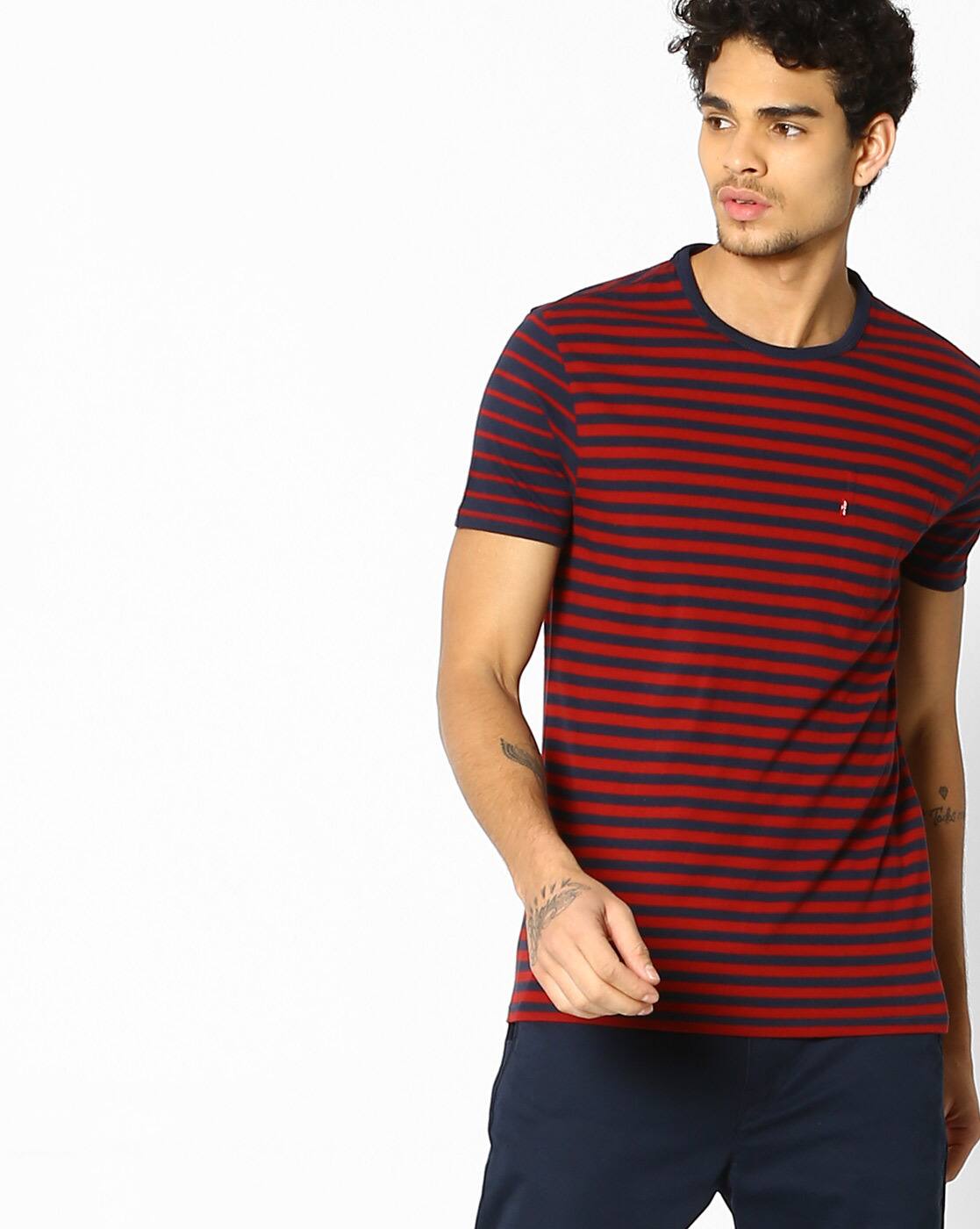 levi's red and blue t shirt