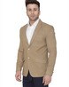 Solid Single-Breasted Blazer with Notched Lapel