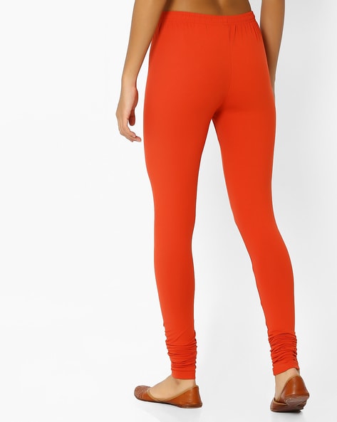 High Waist Ladies orange (Saffron)Cotton Churidar Leggings, Casual Wear,  Straight Fit at Rs 120 in Kolkata