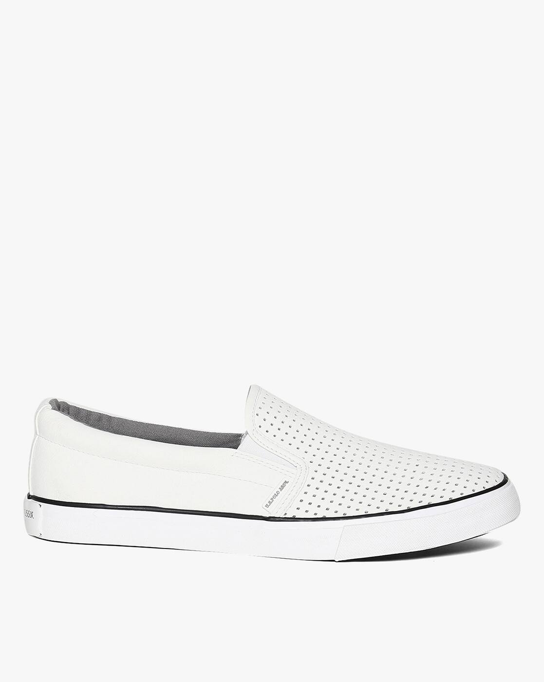 white polo slip on shoes