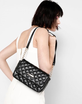 Lino Perros Sling and Cross bags : Buy Lino Perros Black Checkered Sling Bag  Online