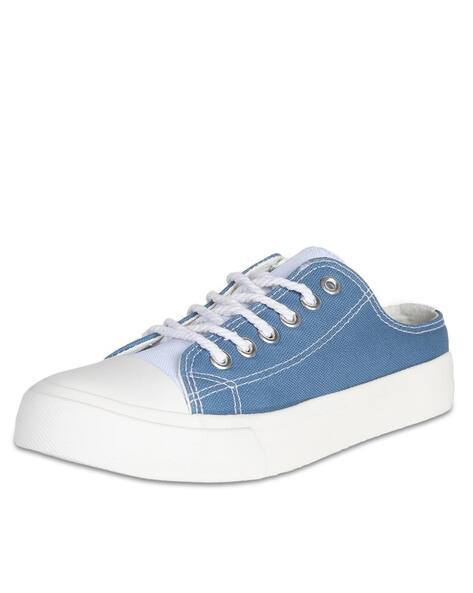 Round-Toe Lace-Up Canvas Shoes