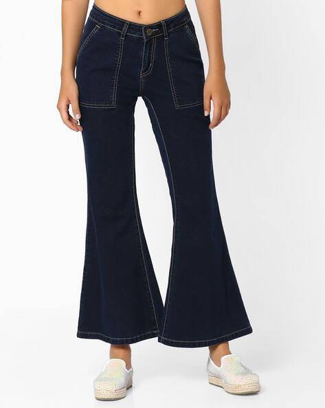 navy blue jeans girl