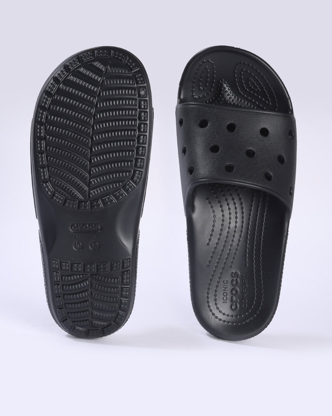Crocs Imran Potato Caveman Slippers ( Black ) Size-Small (6-8)