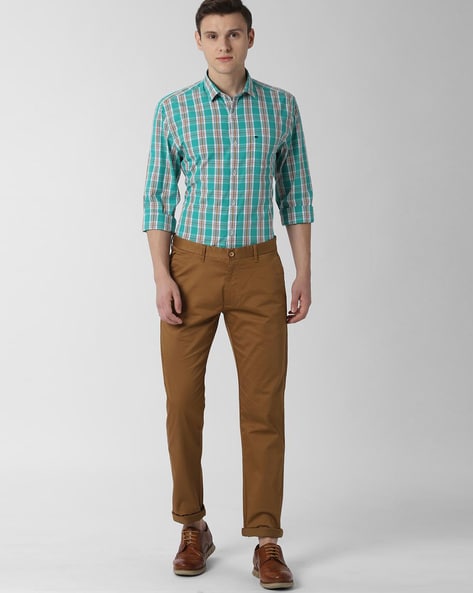 Khaki Flat Trousers Peter England Trousers at Rs 1599/piece in Bengaluru |  ID: 19094698355