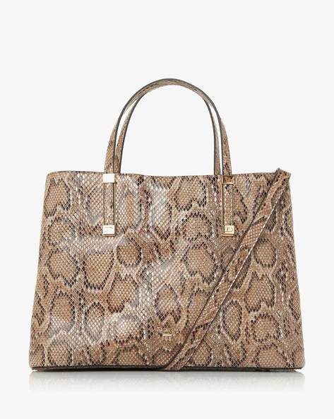 snakeskin tote bag