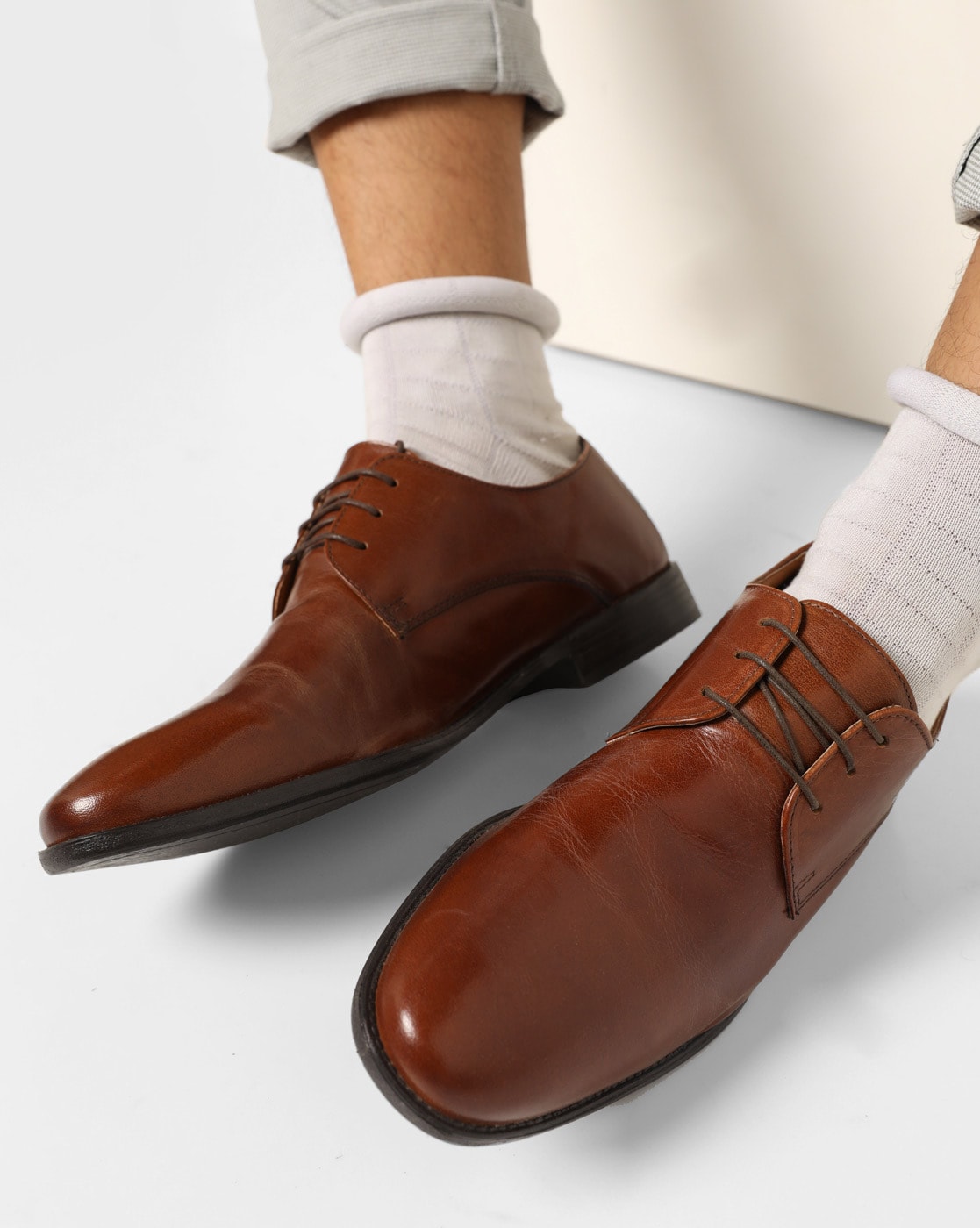 Buy Brown Formal Shoes for Men by RED 