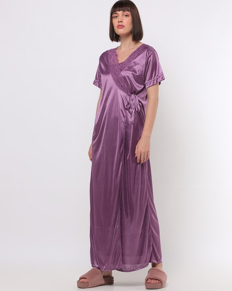 Sleeveless Nightgown with Wrap-Around Robe