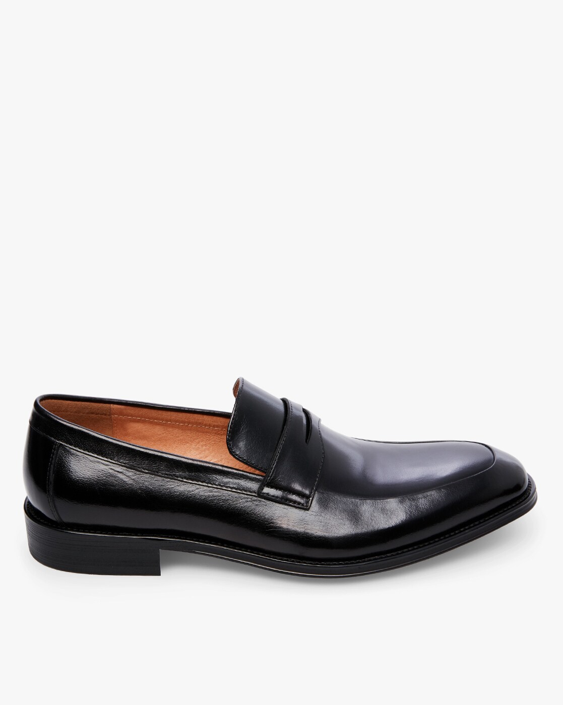 black formal loafers