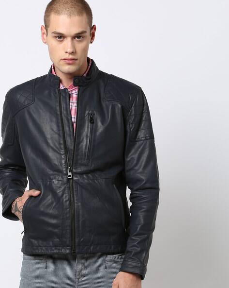 justanned leather jacket