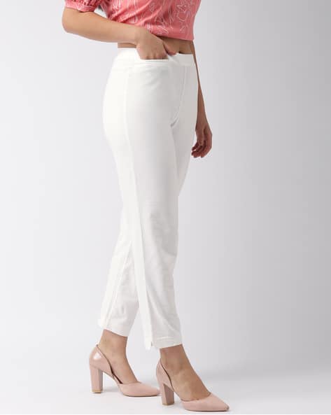 Buy White Pants for Women by Go Colors 