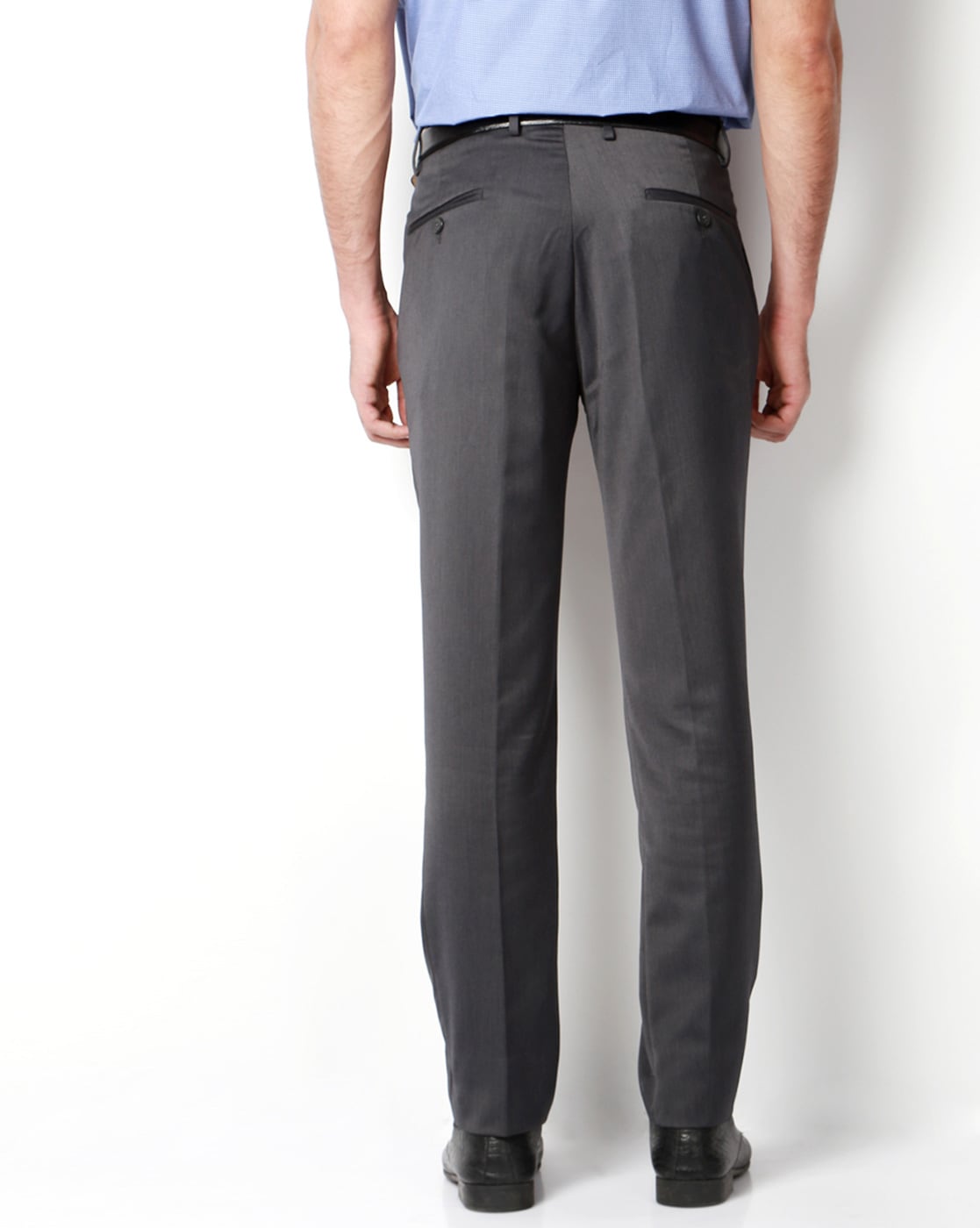 Peter England Men's Pleat-Front Formal Trousers (PETPMSLPI72209_Gray_46W x  33L) : Amazon.in: Fashion