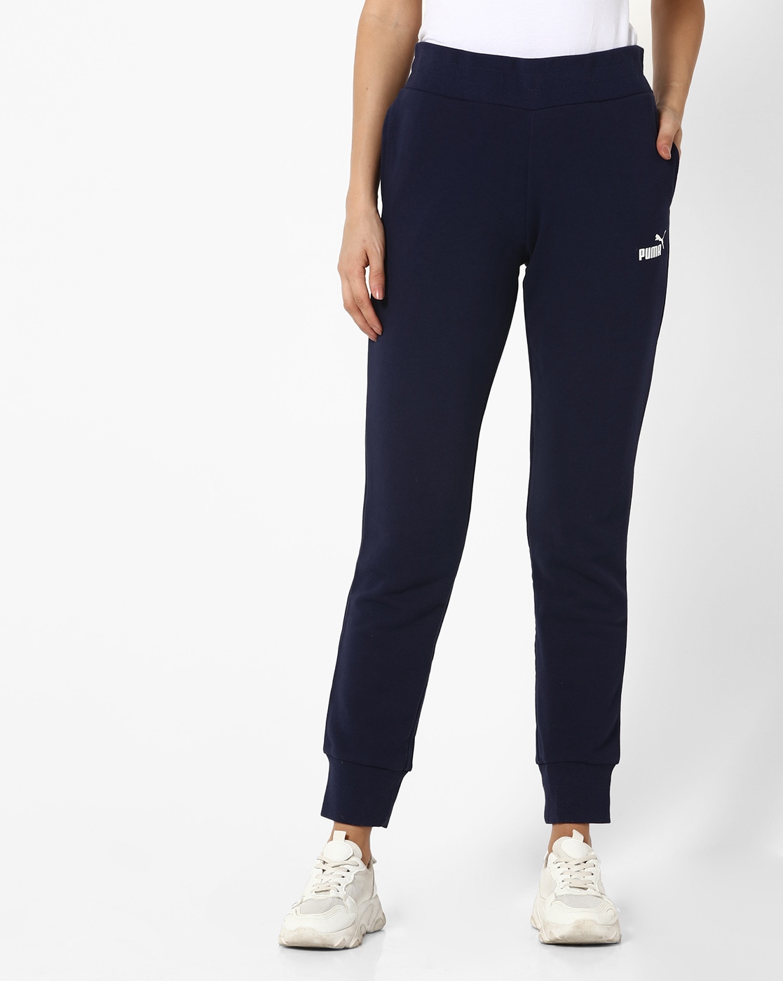 navy puma joggers womens