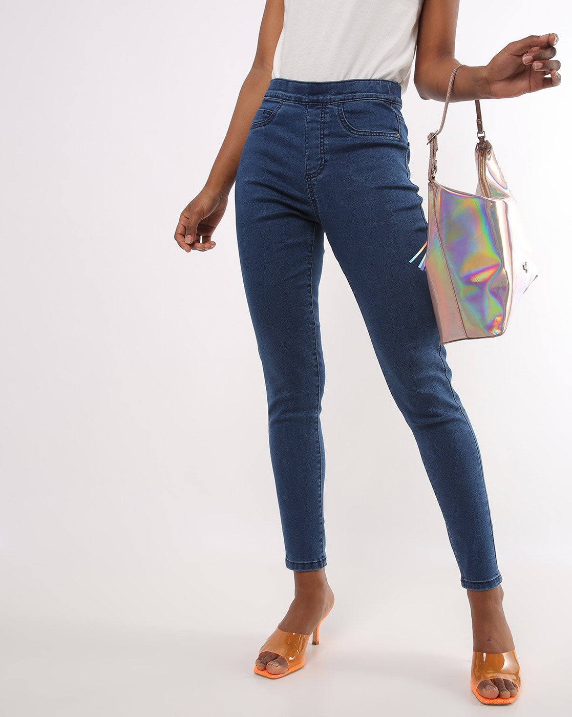 Buy Olive Jeans & Jeggings for Women by DNMX Online | Ajio.com