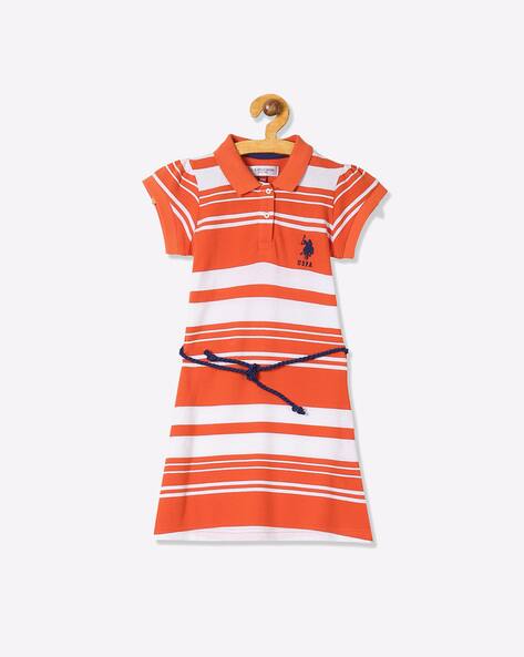 orange polo dress