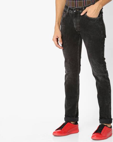 acid wash black jeans mens