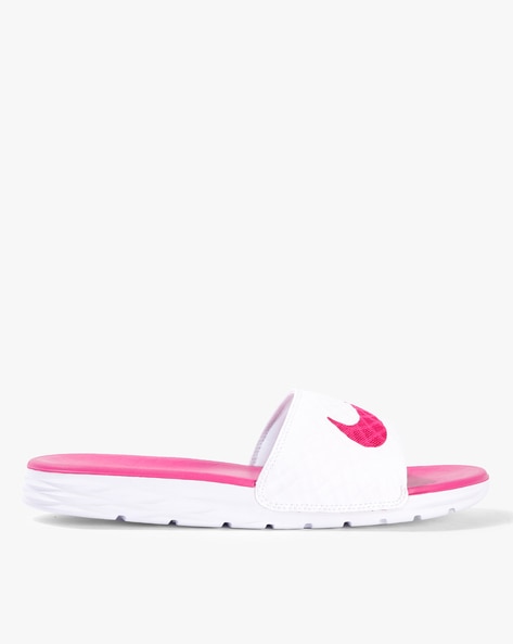 Benassi Solarsoft Swoosh Print Sports Slides