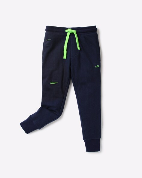 girls navy track pants