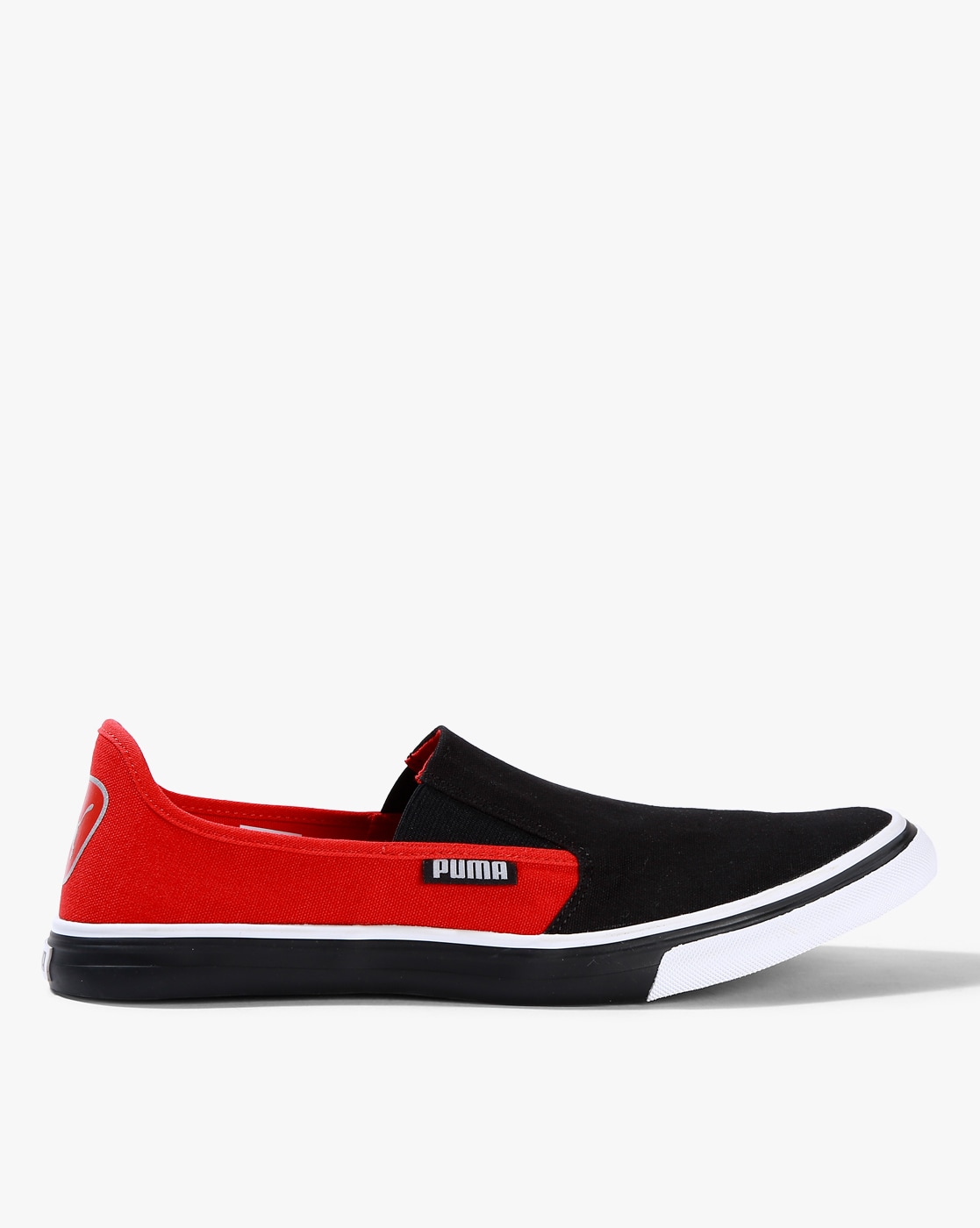 puma sneakers black and red