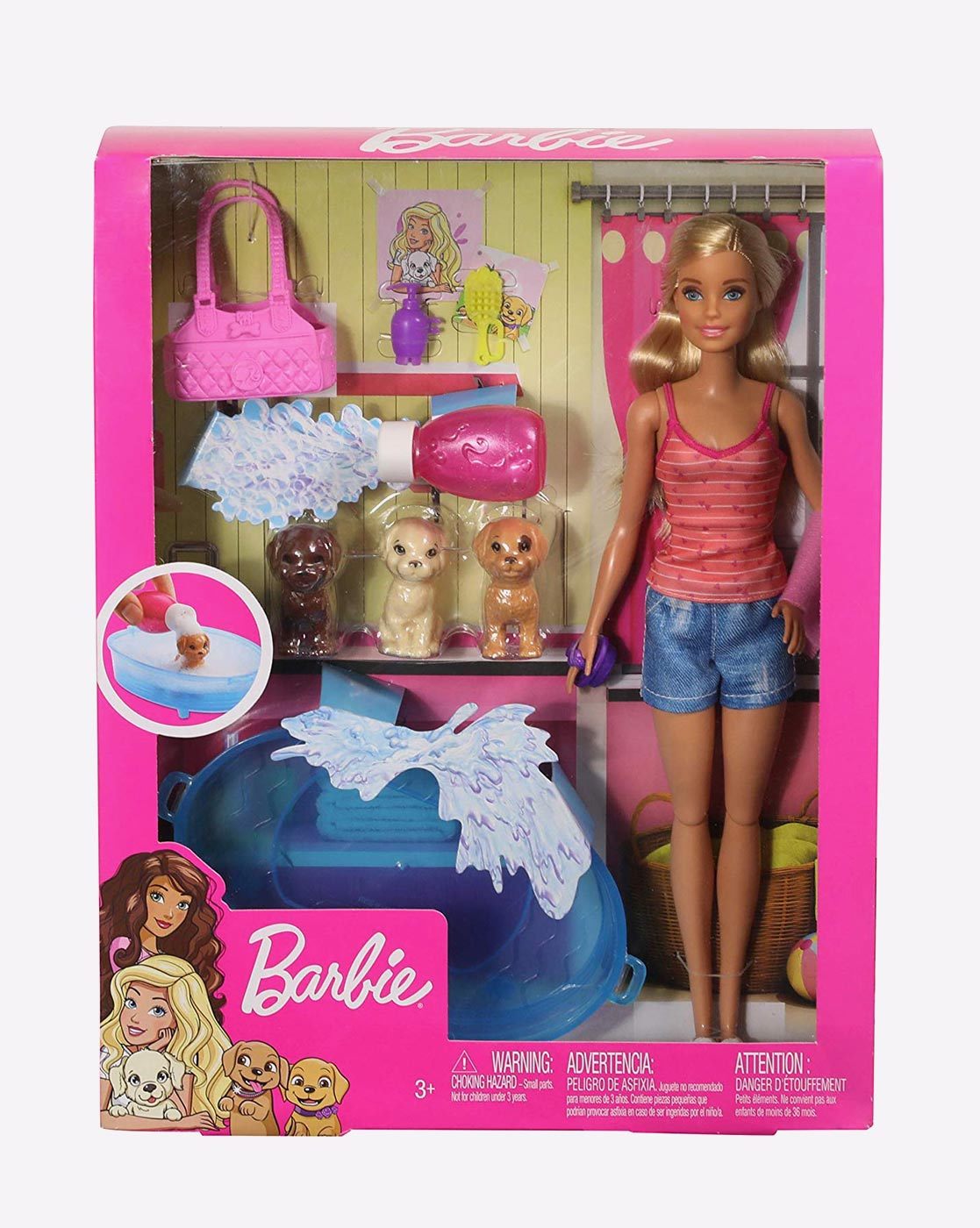 Mattel Barbie Puppy Bath Time Doll Set for sale online 
