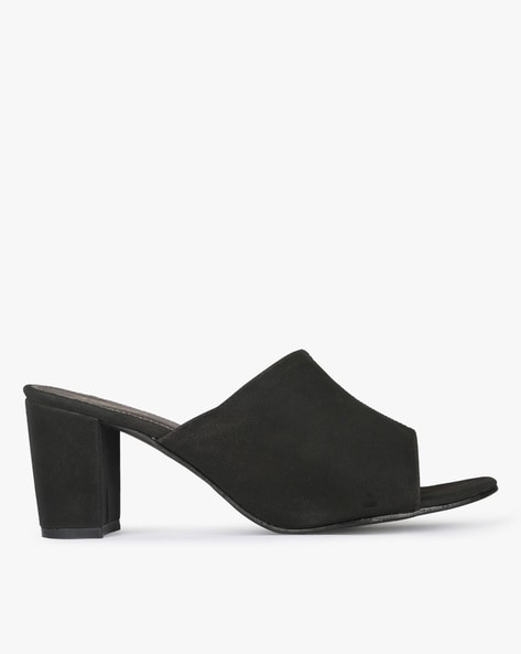 Suede open toe mules new arrivals