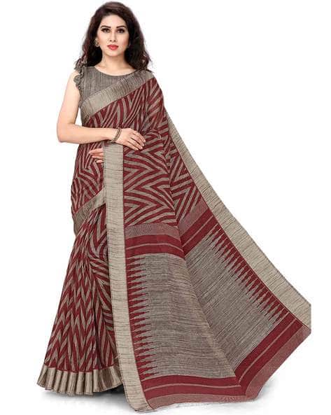 Chevron Print Saree (Image - 1)