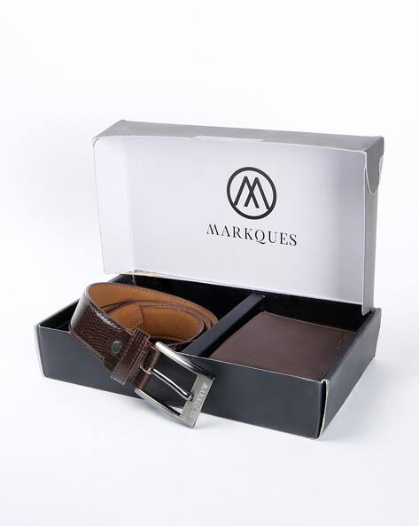 MarkQues Vegan Leather Wallet with Belt