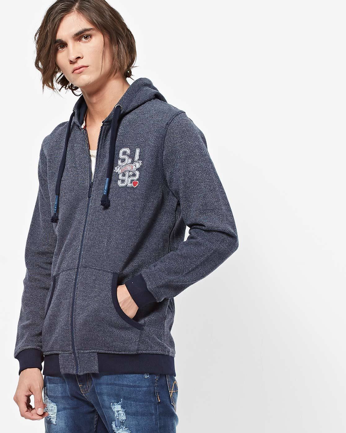 spykar hooded sweatshirt