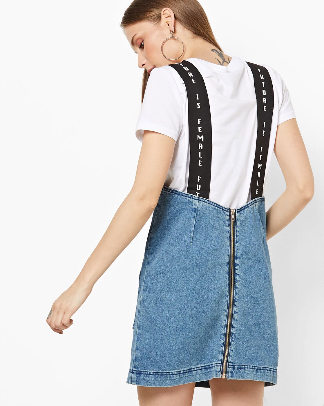 dungaree dress ajio