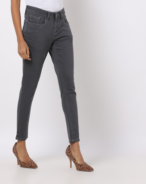 dark grey skinny jeans womens