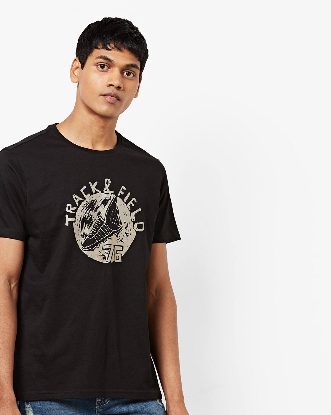 Buy Black Tshirts for Men by AJIO 
