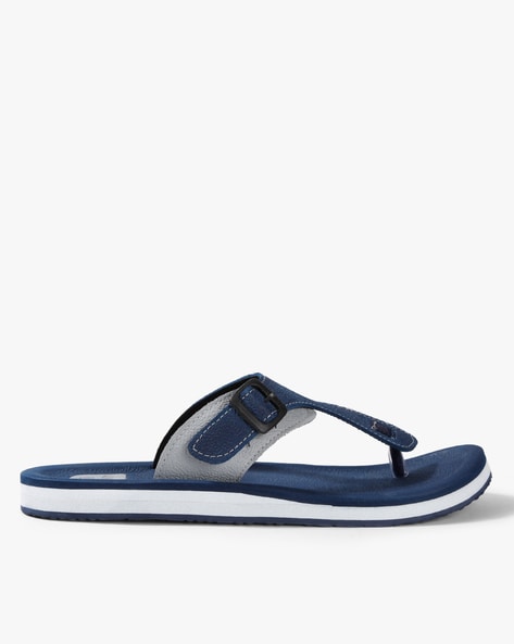 Colourblock T strap Flip Flops