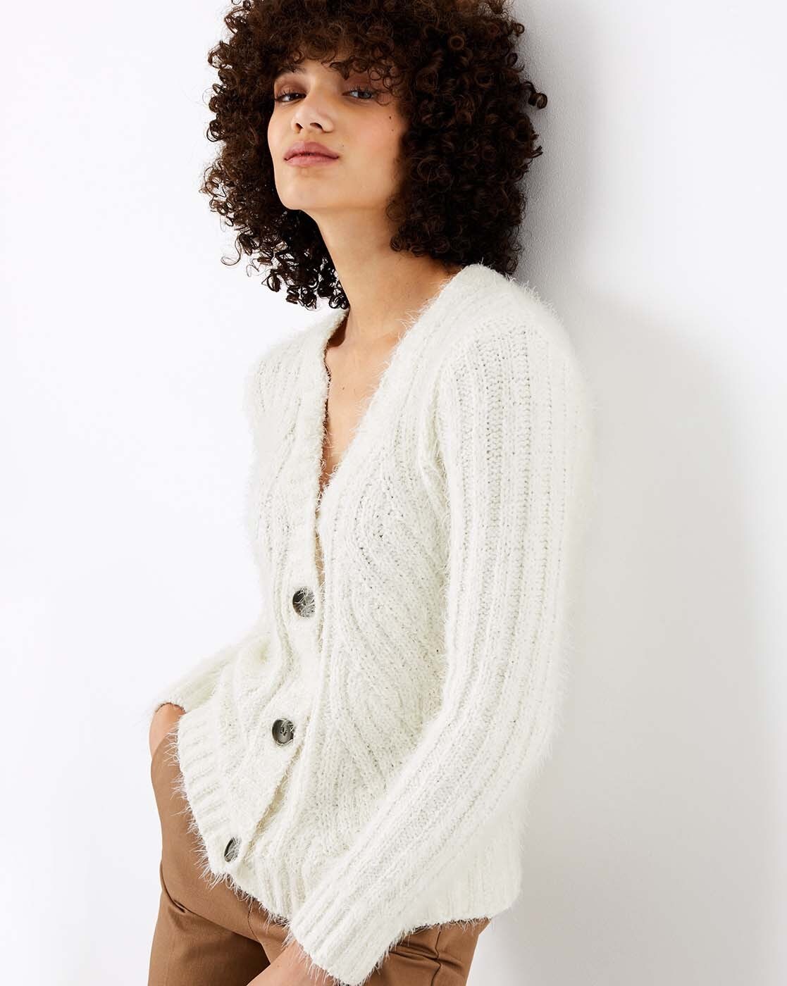 marks and spencer cream cardigan