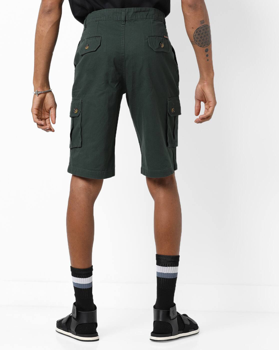 dark green cargo shorts