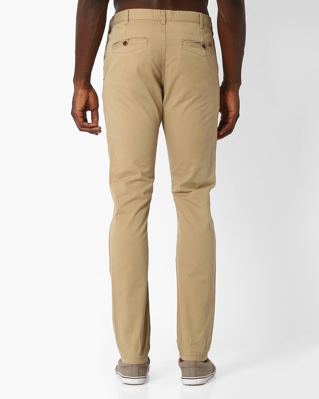 Buy Beige Trousers \u0026 Pants for Men by 