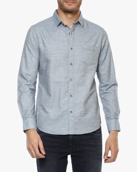 Slim Fit Shirt with Patch Pocket