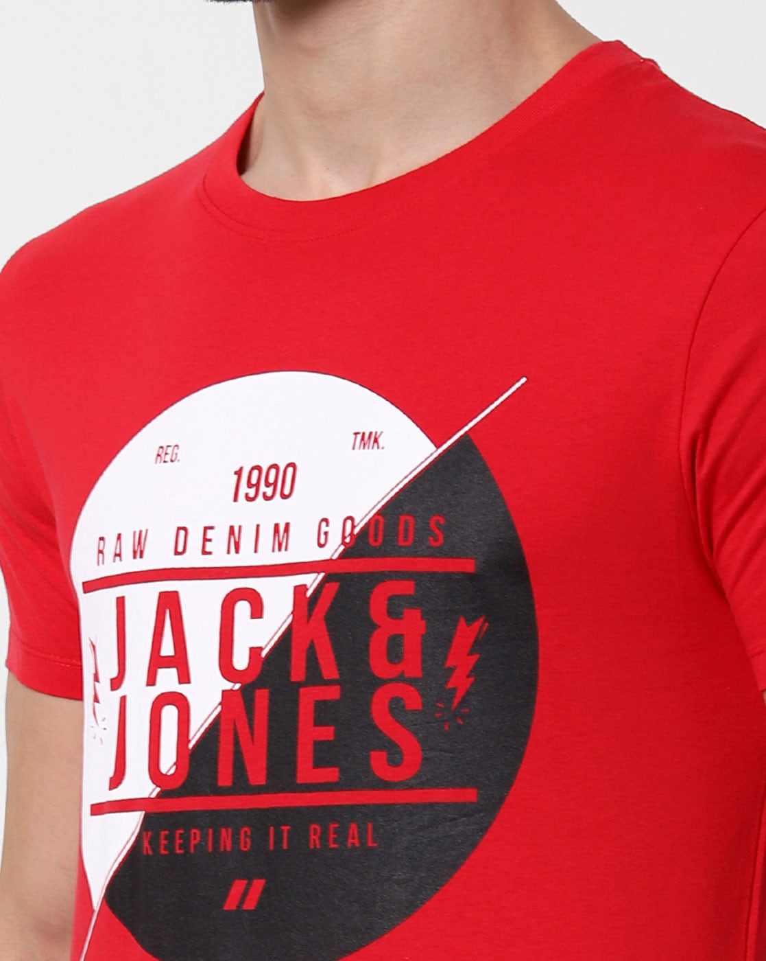 jack and jones red t shirt